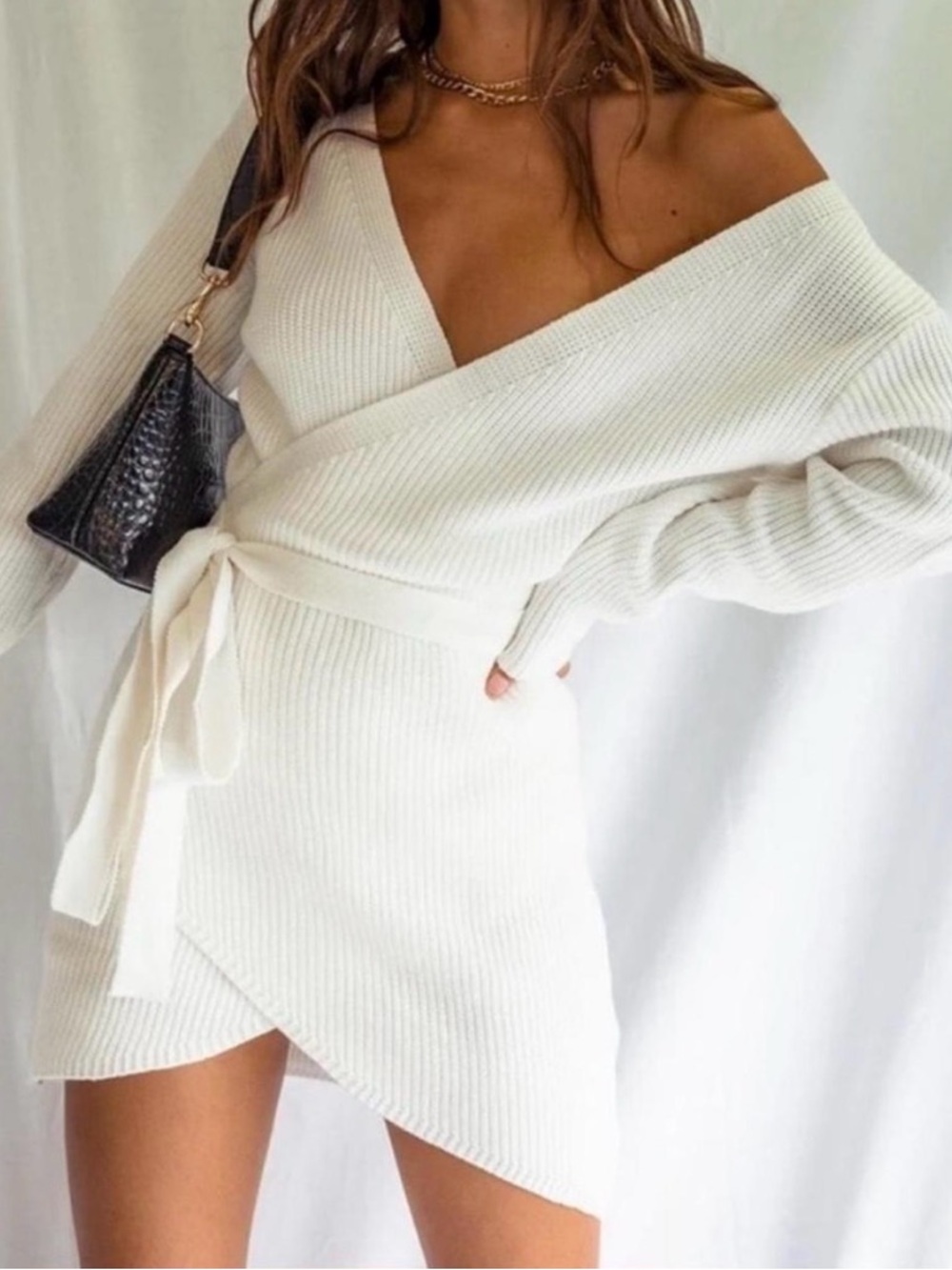 Princess Polly White Wrap Mini Dress
